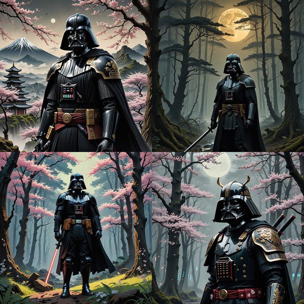 Japanese Darth Vader in Mythological Armor