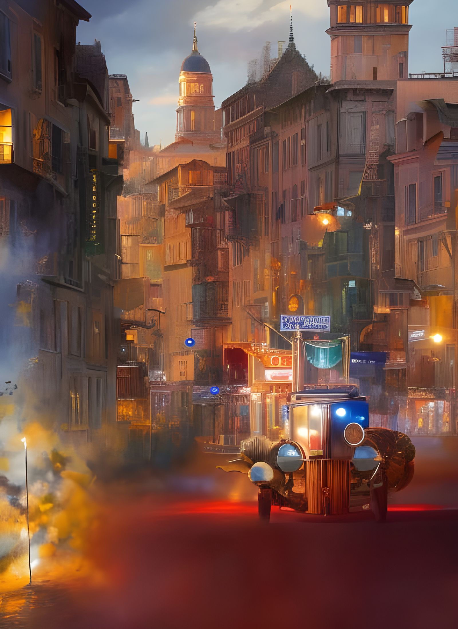 Dreamy Abstract Art with Light Dust and Vapor