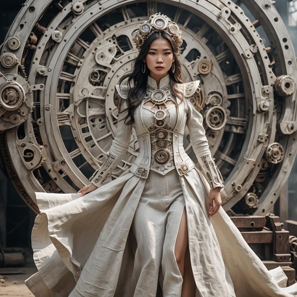 Vietnamese Model Engulfed in White Aura Energy