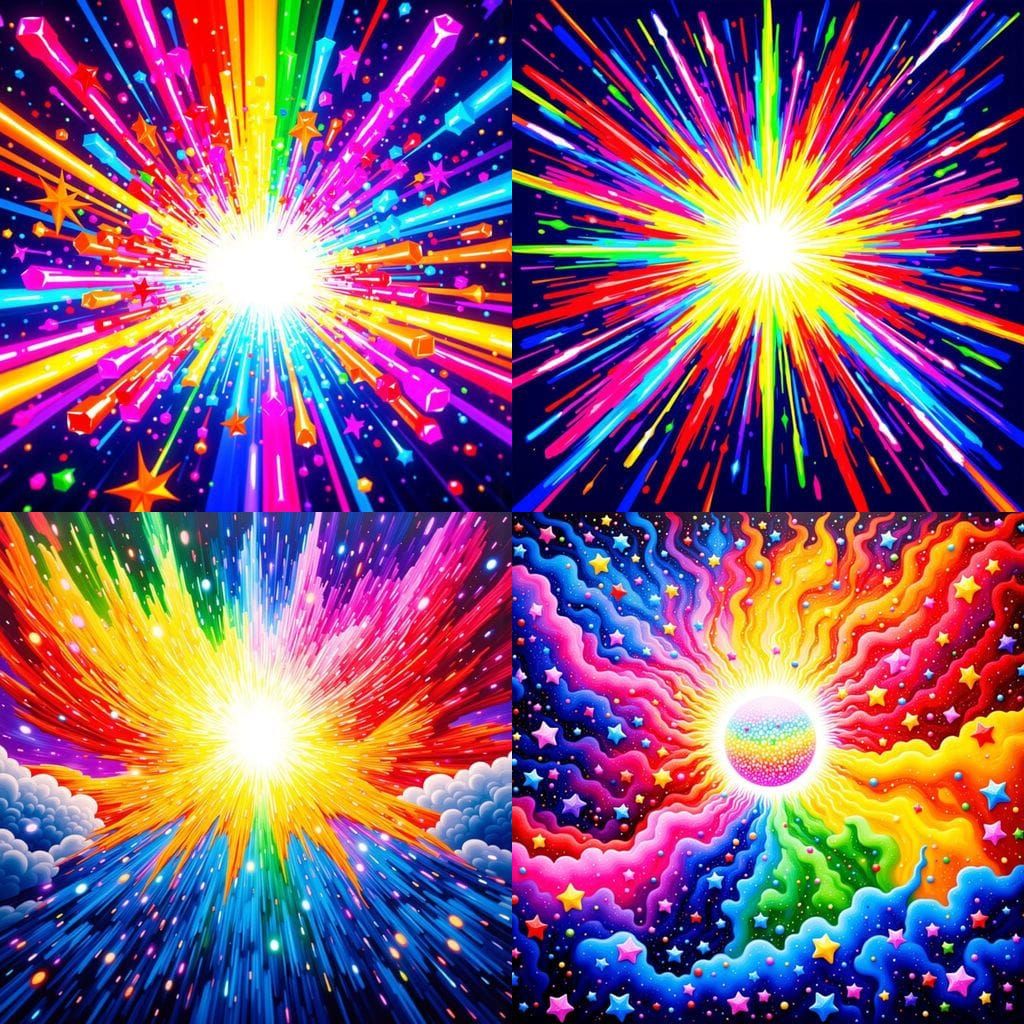 Rainbow Star Flare in Pride Flag Colors