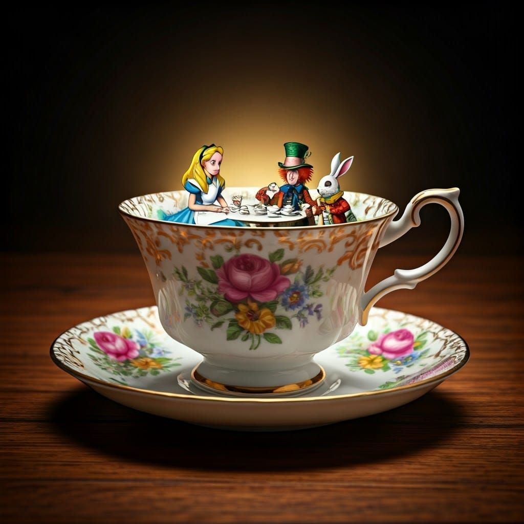 Alice in Wonderland Tea Party in Teacup