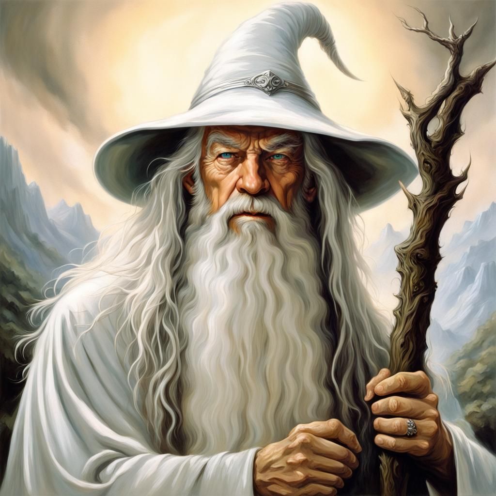 Gandalf the White in Heroic Fantasy Style
