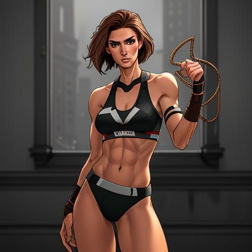 Athletic Tomboy Girl Captured in Hyperrealistic Detail