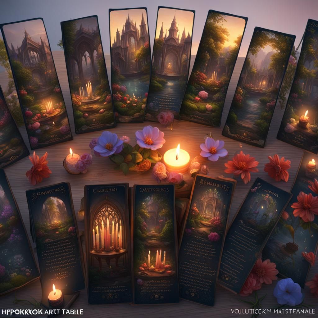 Dark Fantasy Garden Bookmarks in Deep Color