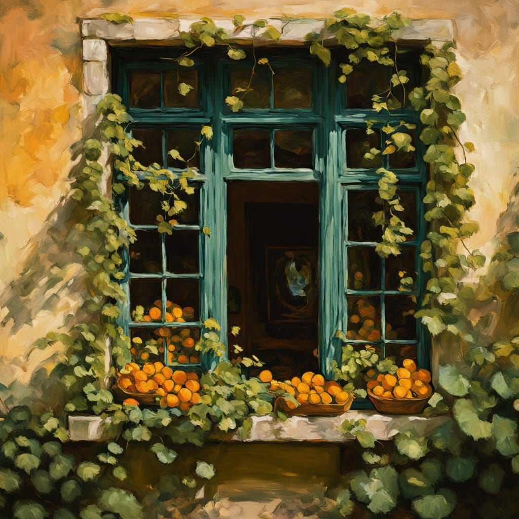 Vibrant Summer Vegetable Monument in a Serene Garden Scene