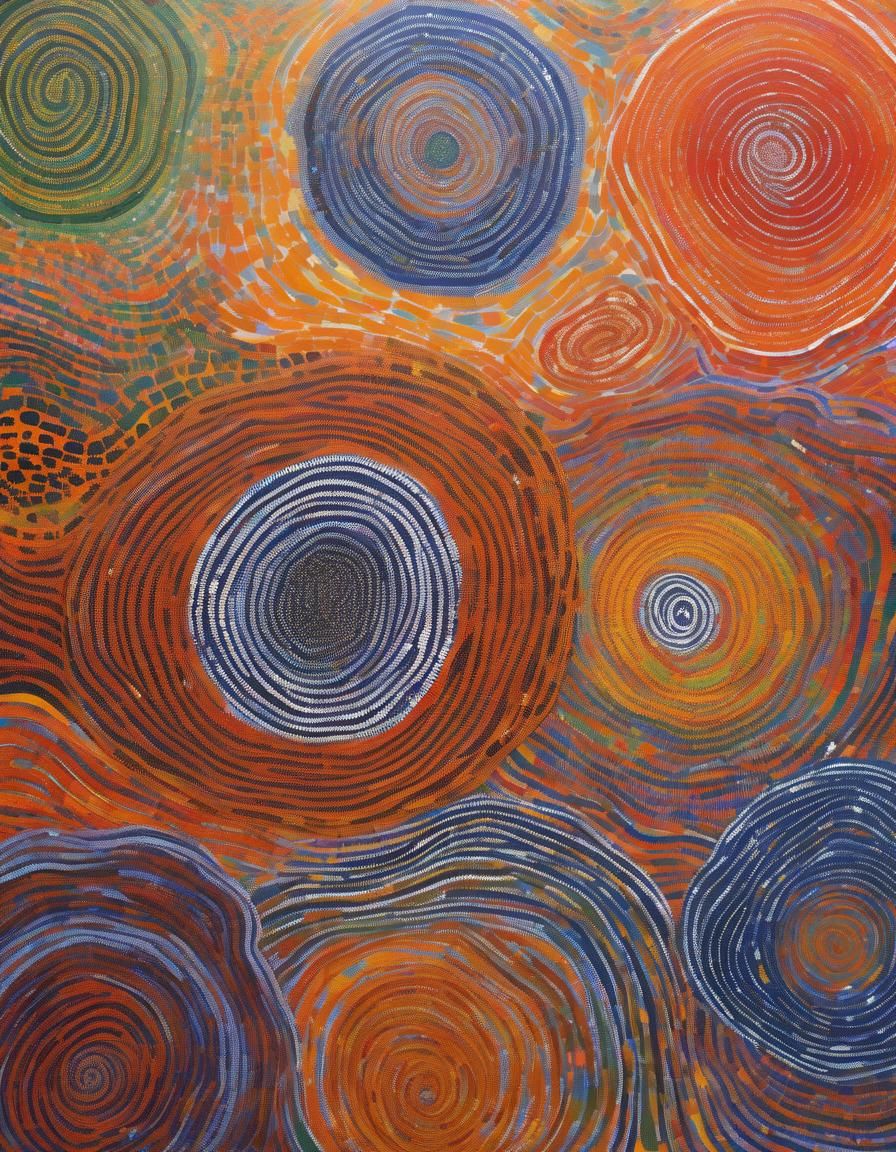 Expanding Universe in Aboriginal Dot Painting Style