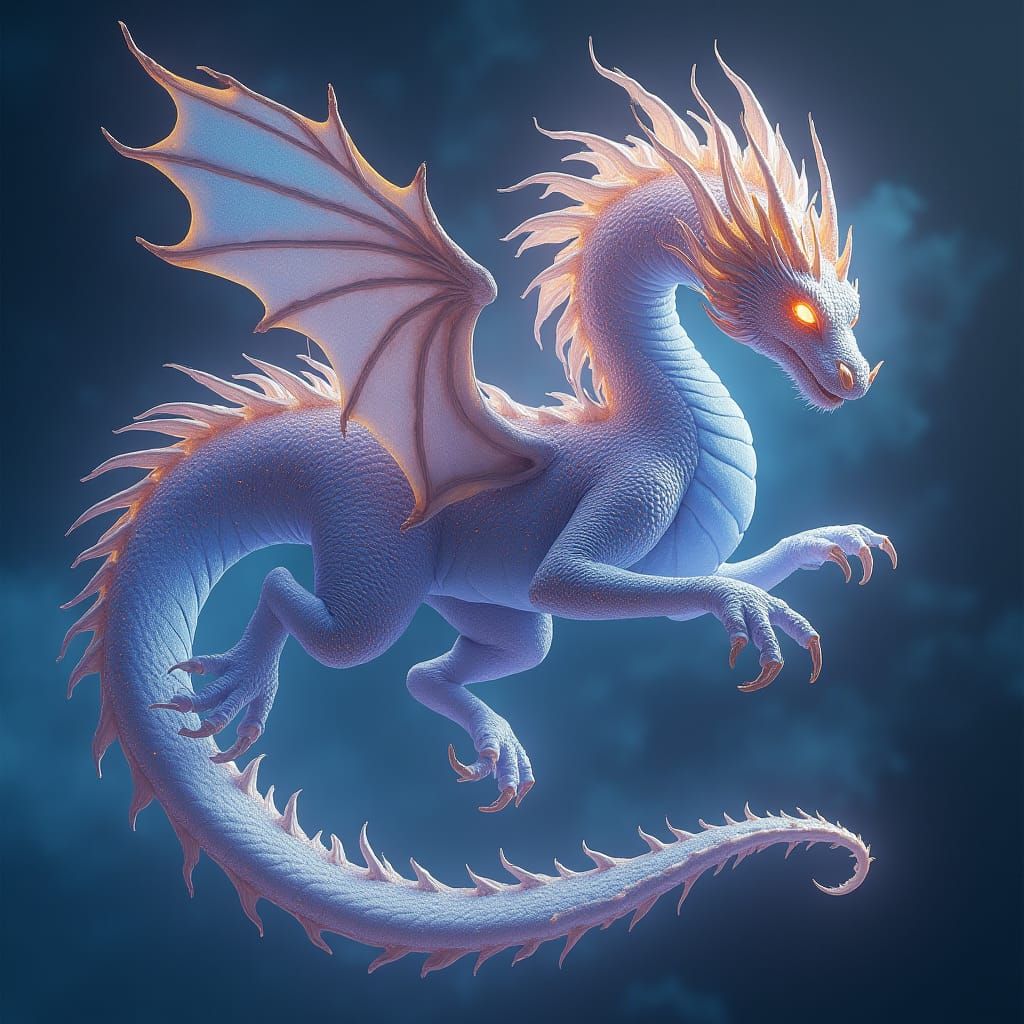 Ethereal Star-Studded Dragon Warps Space and Time