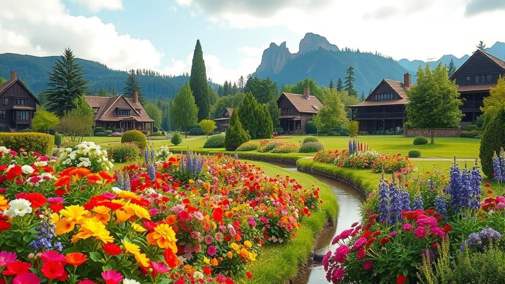 Serene Floral Oasis in Brushtanic Park