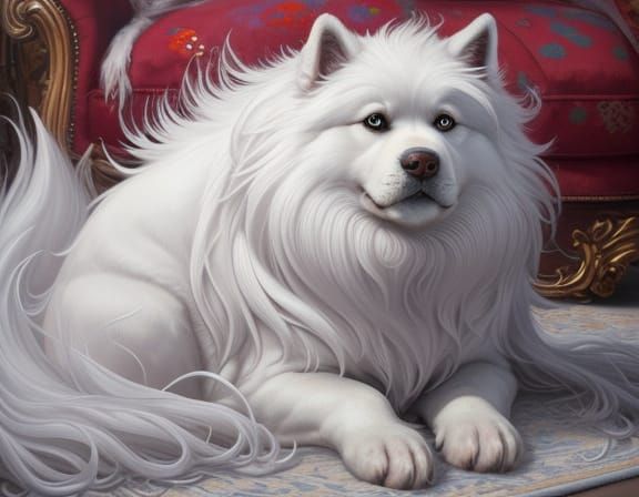 Surreal Melting Dog Portrait in Dali Style