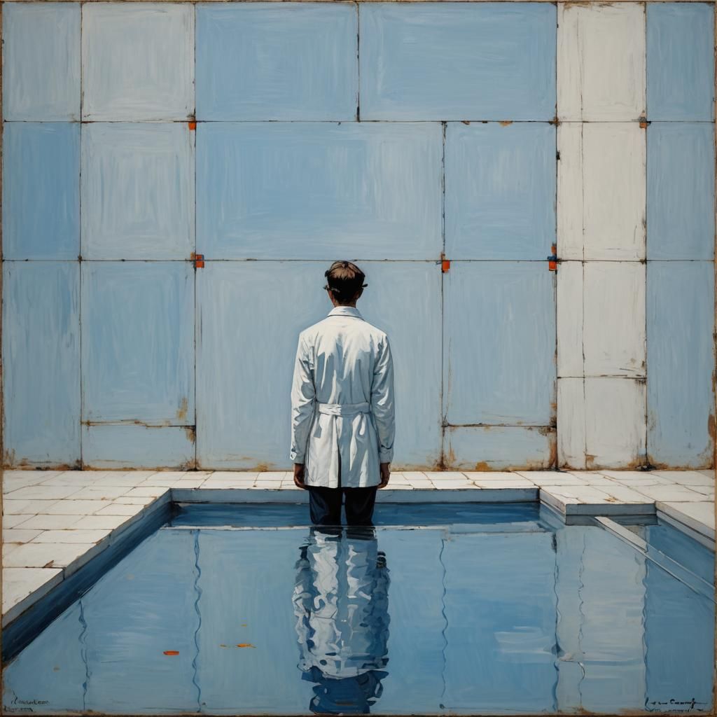 Abstract Geometric Composition in Mondrian Style