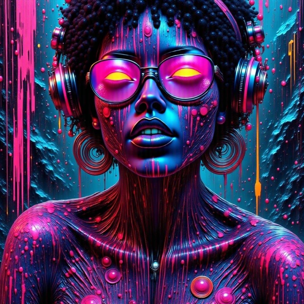 Cyberpunk Cityscape in Radiant Flames