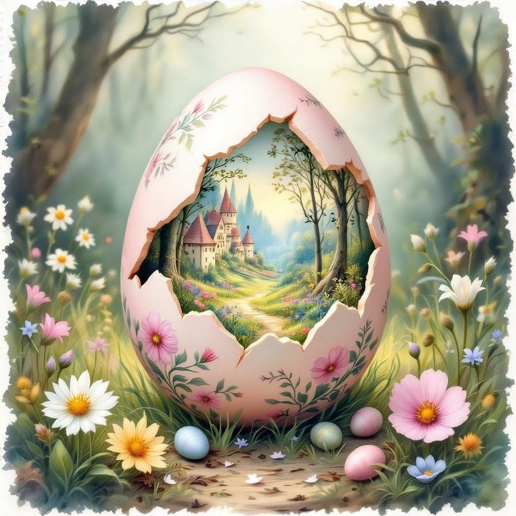 Whimsical Easter Egg Reveals Enchanted Fairytale Kingdom in ...