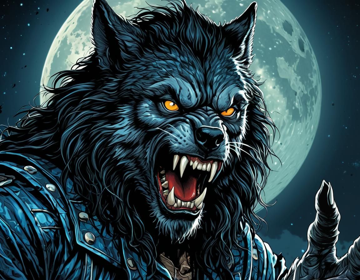 Michael Jackson as The Wolfman in Comic Art