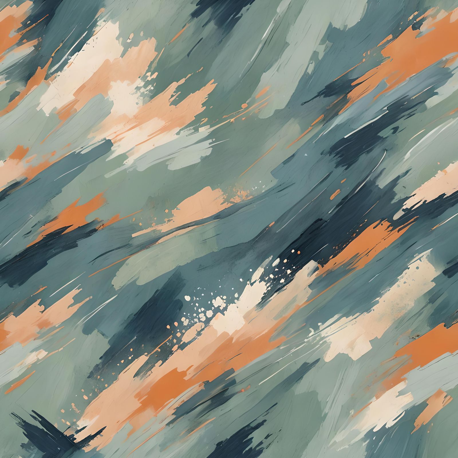 Calming Abstract Landscape Mural in Acrylic Style