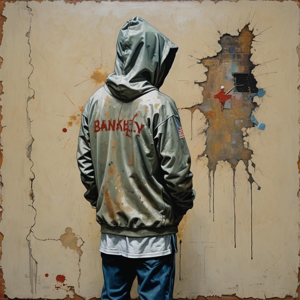 Hooded Artist: A Rockwell-esque Street Art Scene