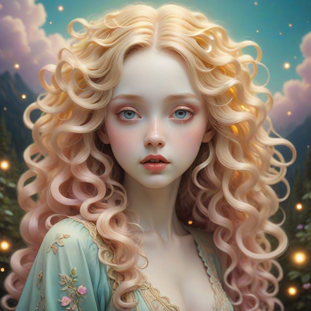 Ethereal Beauty in Whimsical Pop Surrealism
