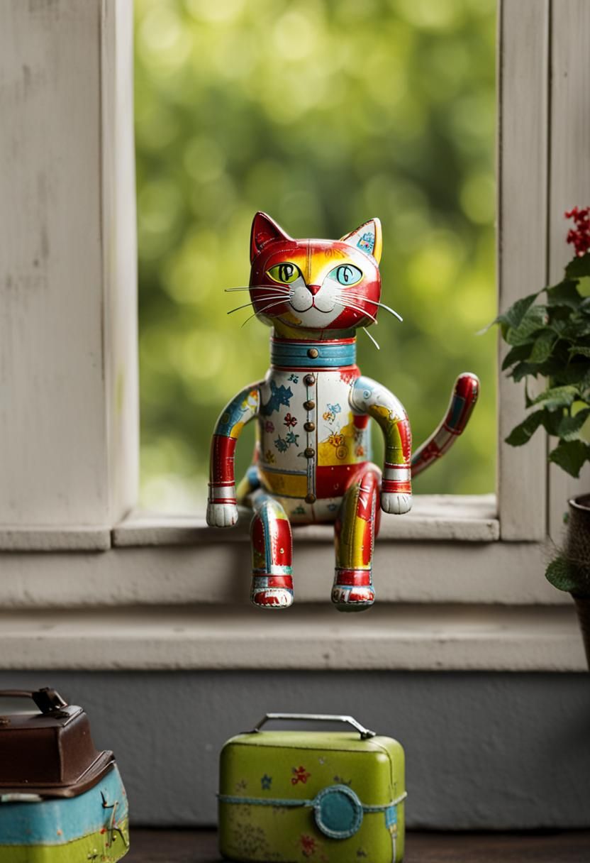 Cat as Tinplate Toy