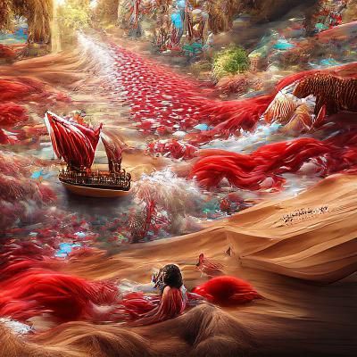 Red Sea Parting in Dramatic Style