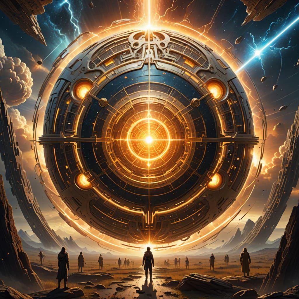 Mechanical Organic Orb in Galactic Storm with Angelic Beings