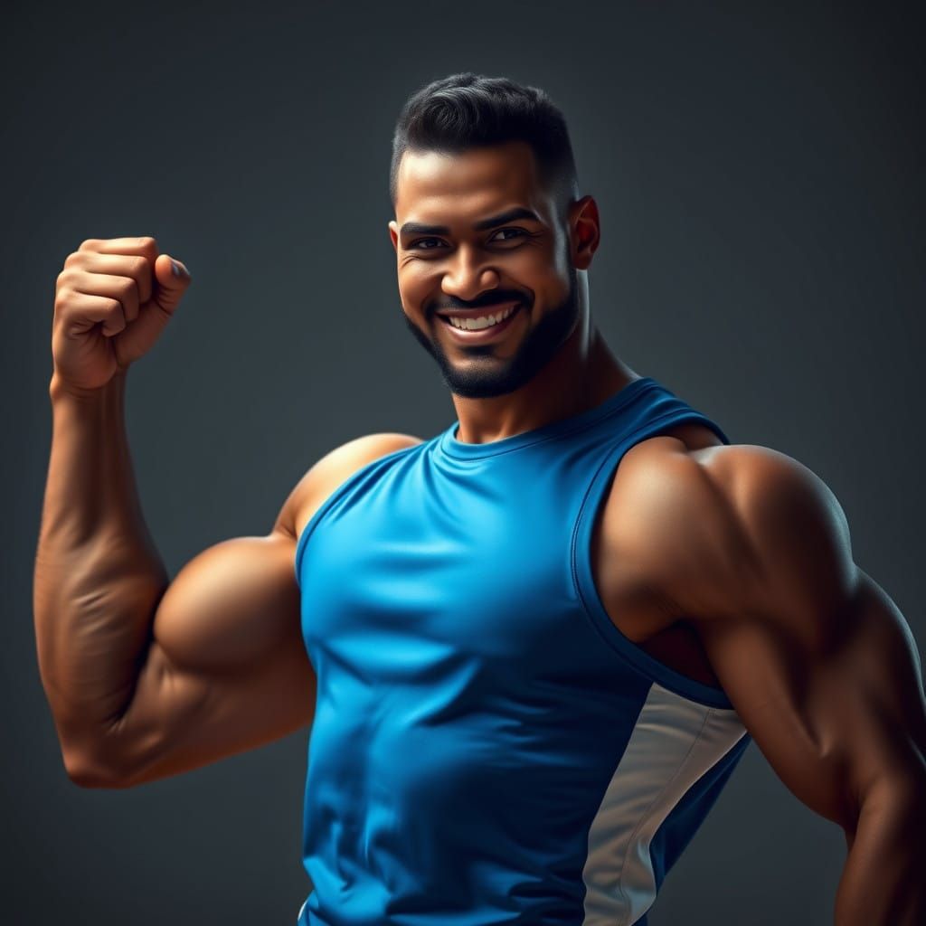 Gigantic, Chiseled Figure Exudes Confidence and Charm