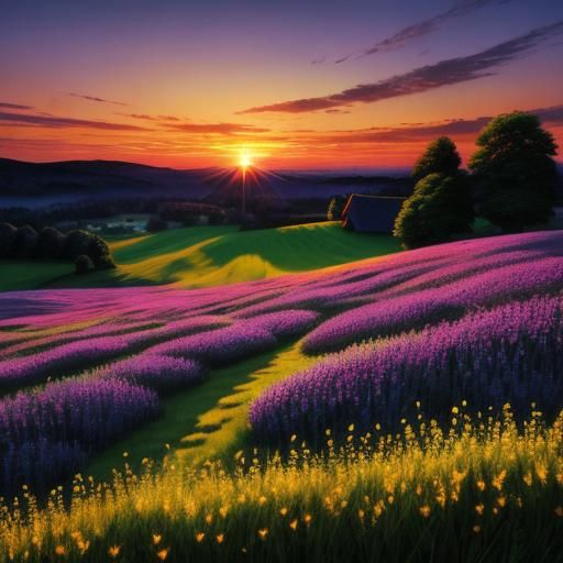 Sapphire Meadow Sunset Dreamland