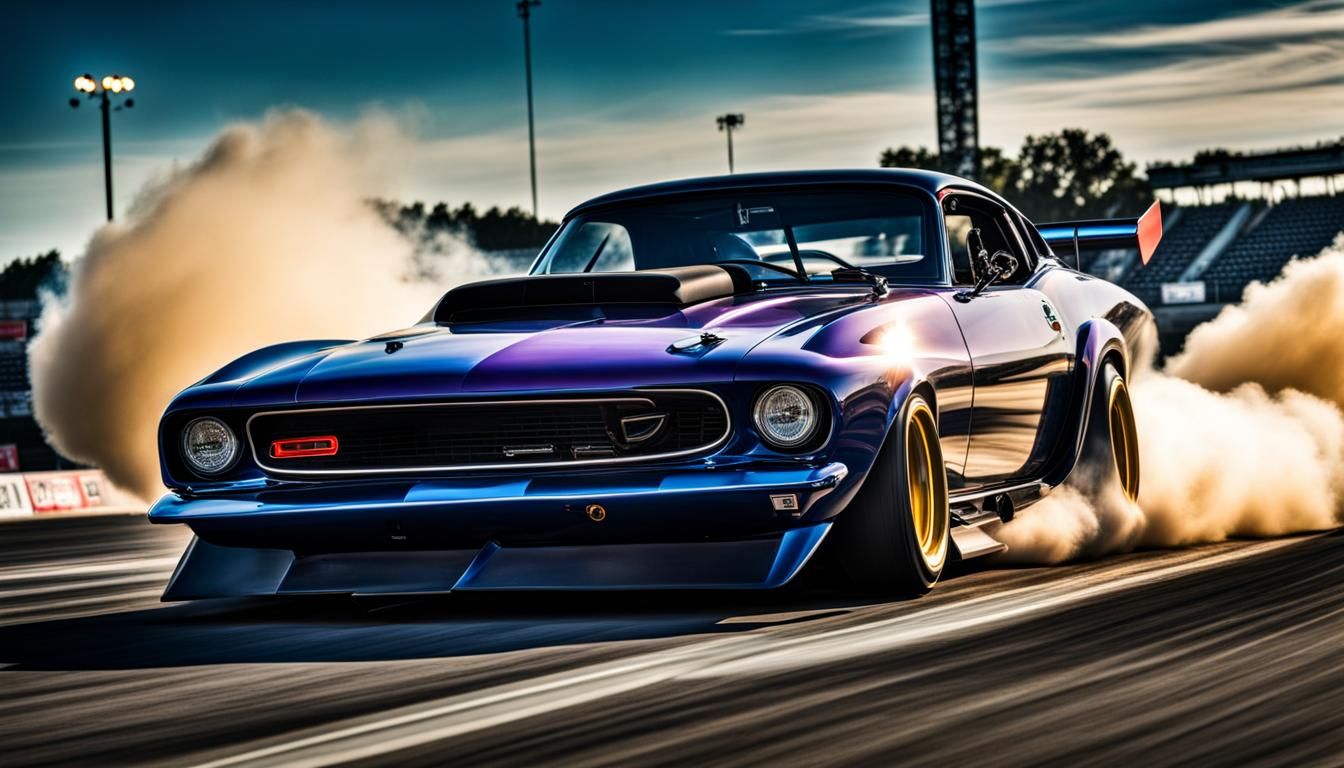 Intense Drag Race with Fast Cars in Motion