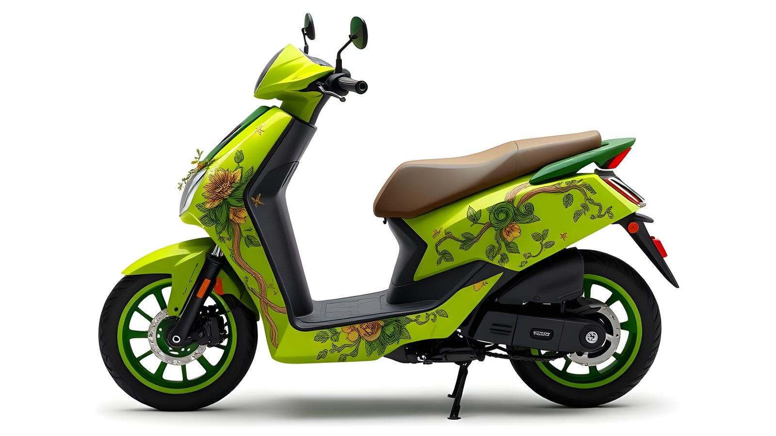 2025 Honda Wildvine Electric Scooter Concept in Lime Green