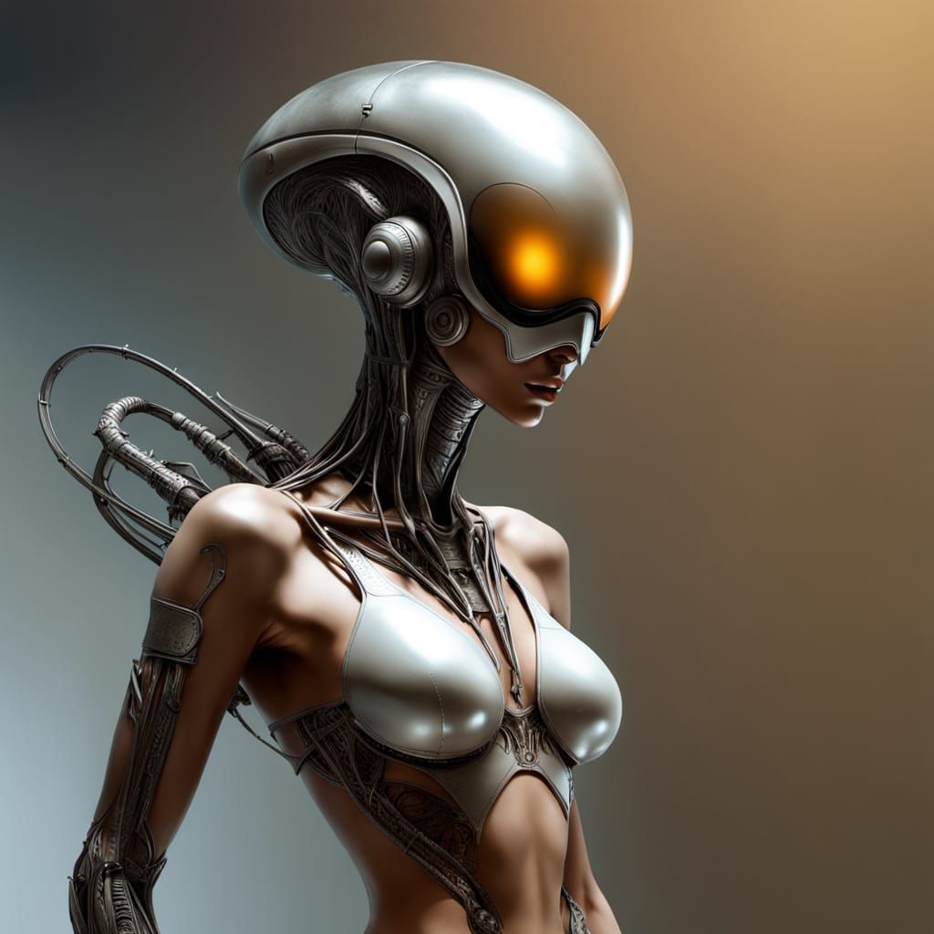 Winged Xenomorph Queen: Cyberpunk Goddess