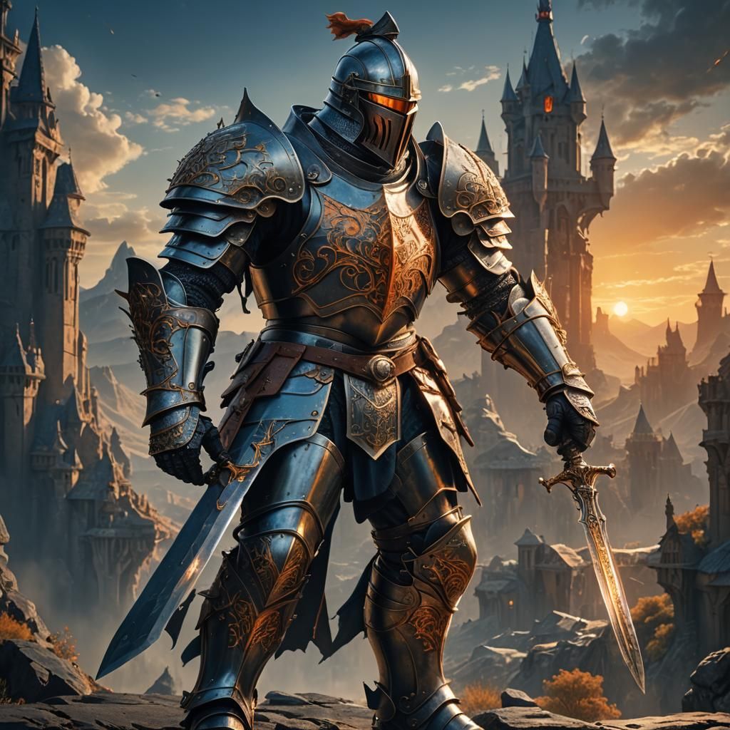 Gigantic Knight in Shining Armor: Fantasy Concept Art