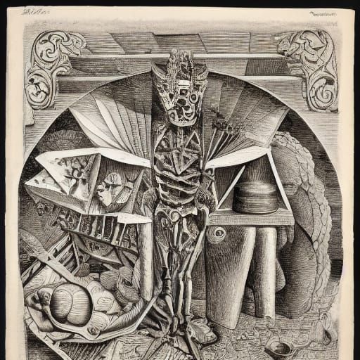 1700s Anatomical Diagram in Posada Ink Style
