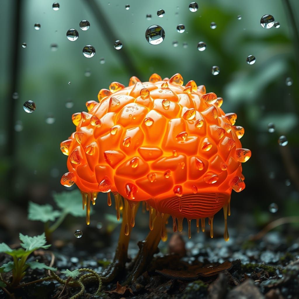 Microbe Rain Microbrain: Abstract Visualization