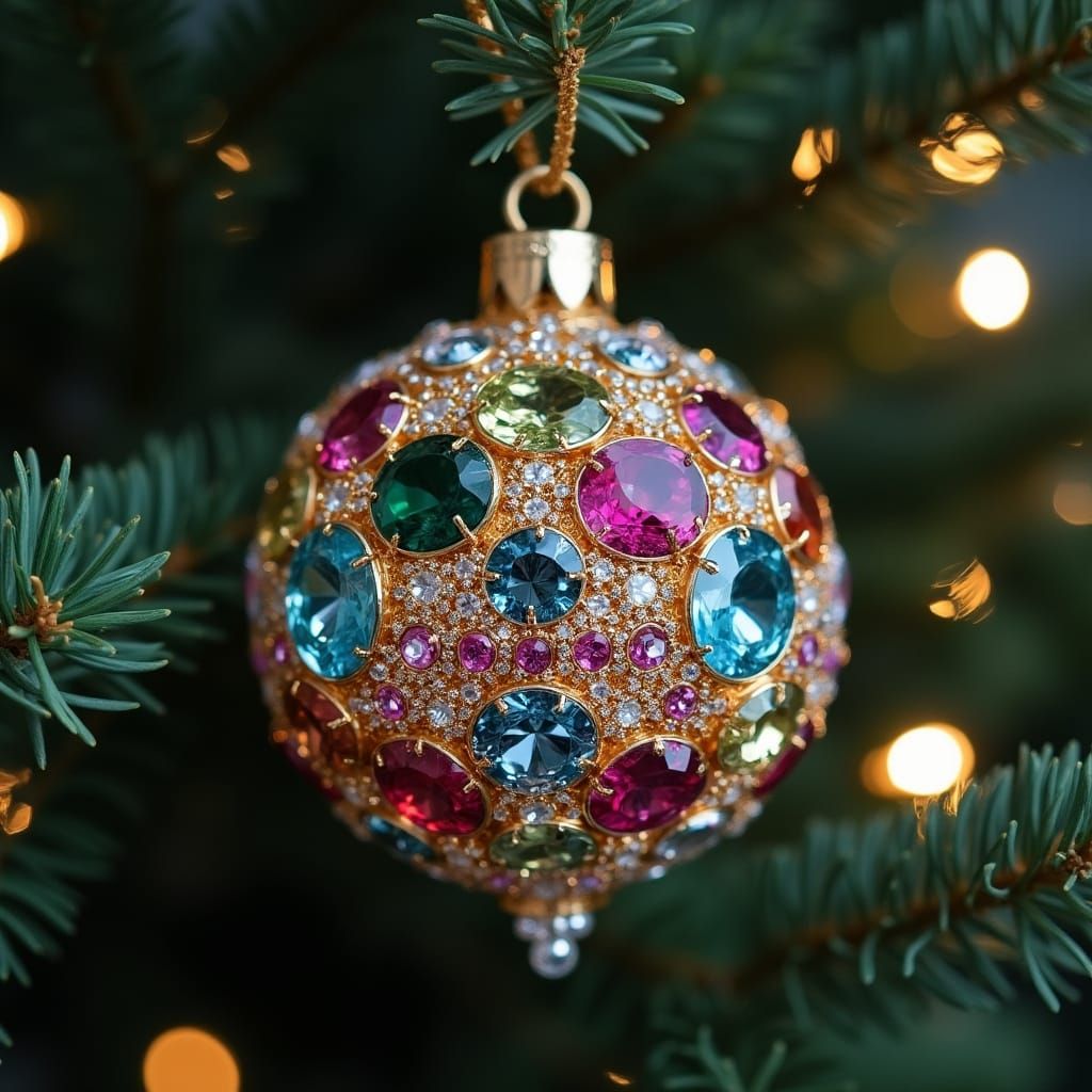 Intricate Gemstone Christmas Ornament Photo