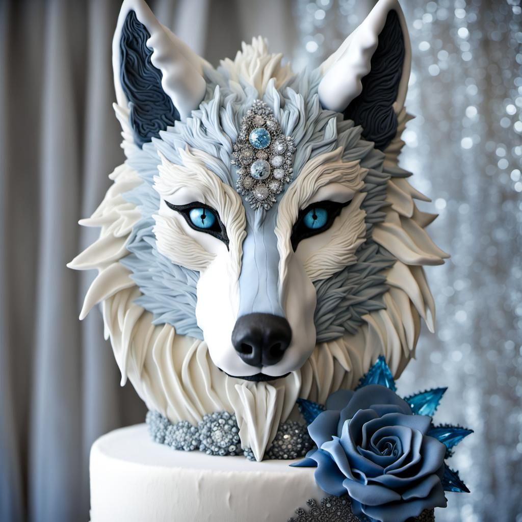 Wolf Head Sculpture Cake