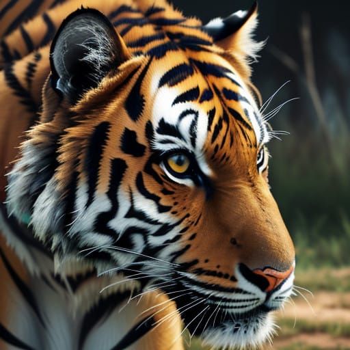 Hyperrealistic Tigers in Cinematic Atmosphere
