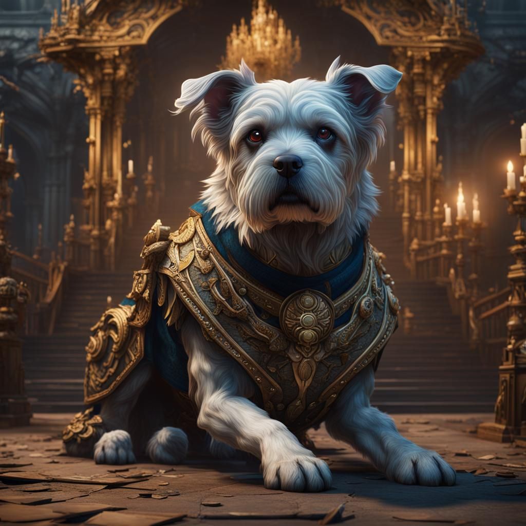 Opulent Dog: Detailed Fantasy Concept Art