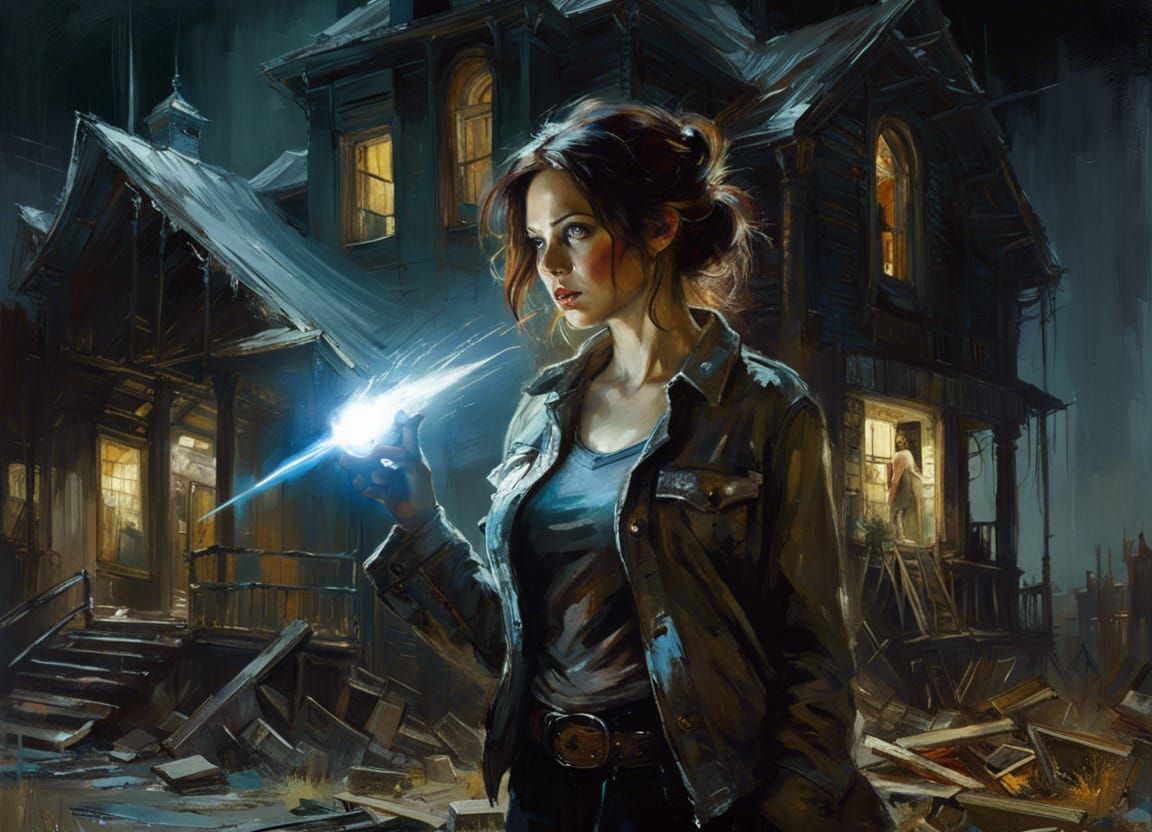 Lovecraftian Horror: Explorer in Haunted House