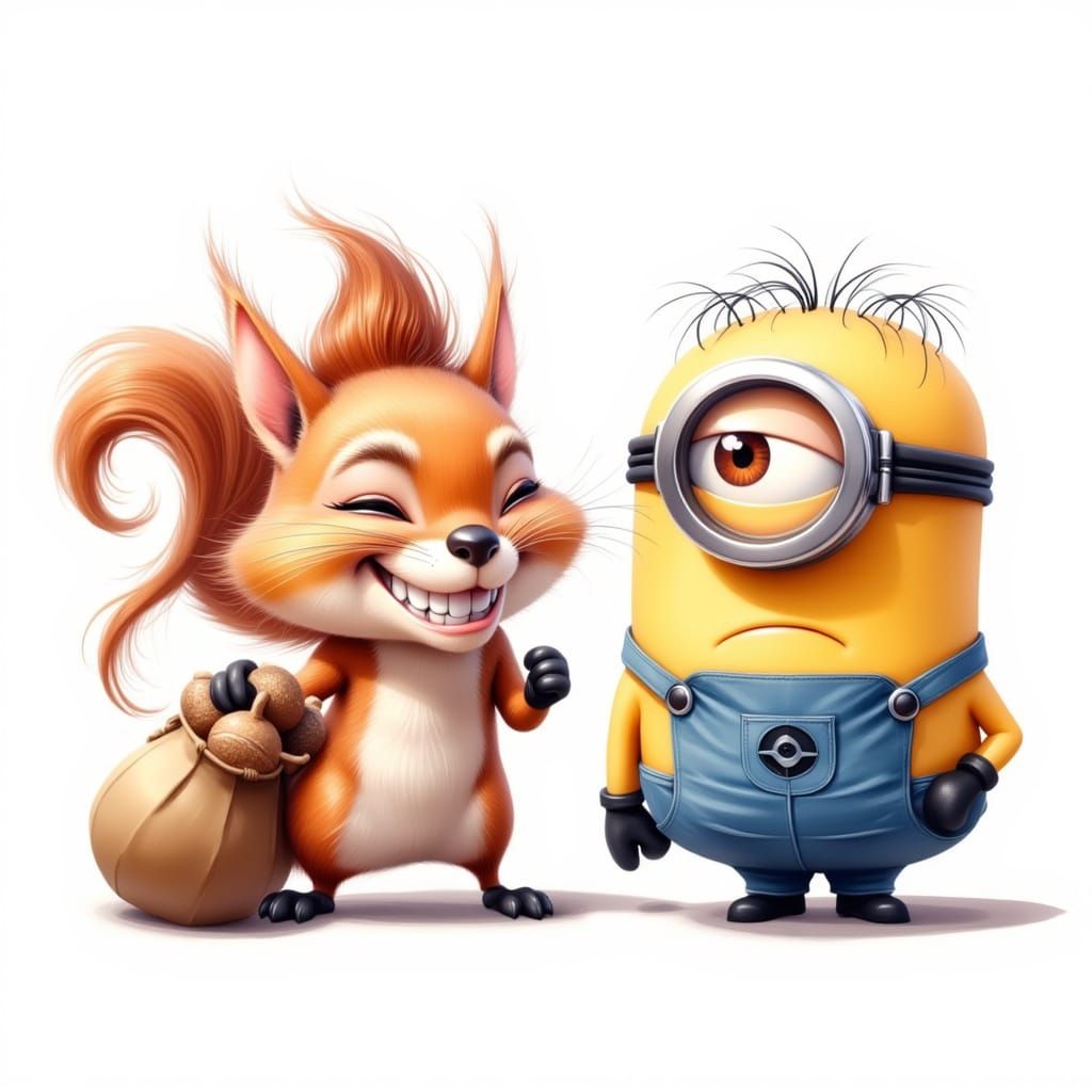 Mischievous Squirrel Beats the Minion