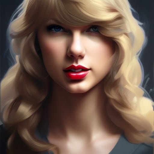 Taylor Swift Portrait in Hyperdetailed Art Nouveau Style