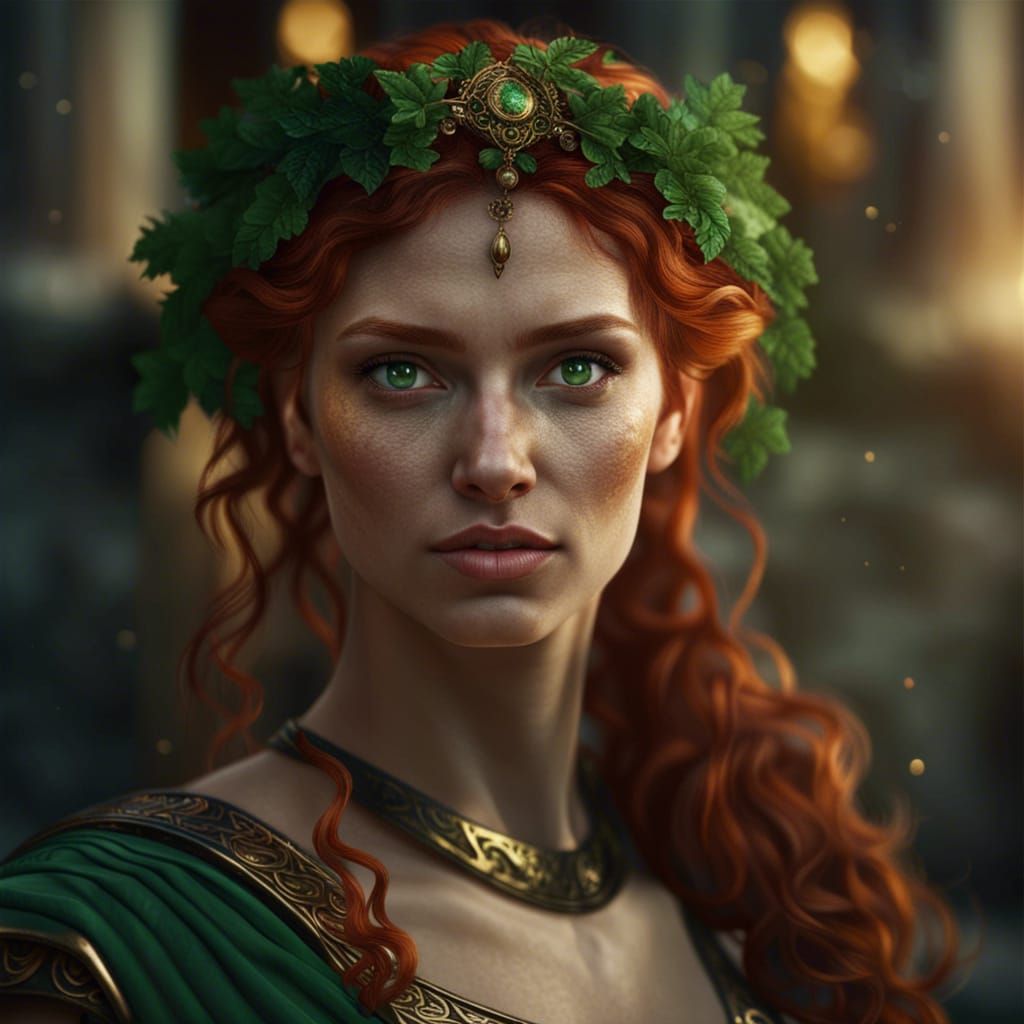 Redhead Roman Beauty: Fantasy Concept Art