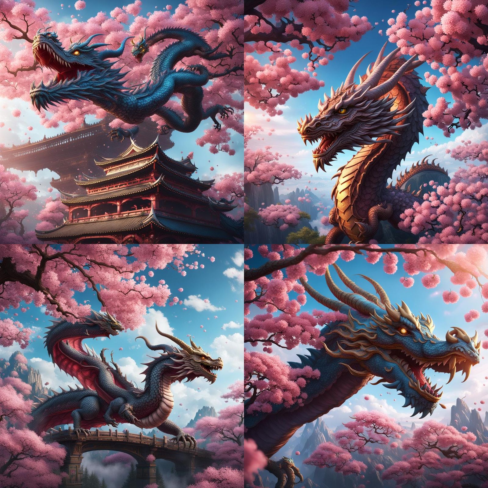 Cherry Blossom Dragon in Fantastical Flight