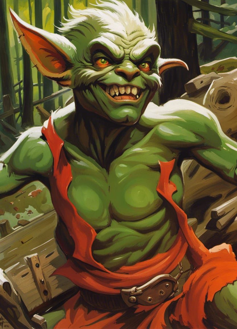 Mischievous Imp Selfie in Fantasy Art Style
