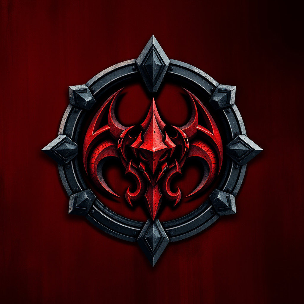 WoW Horde Symbol in Gritty Gothic-Fantasy Style