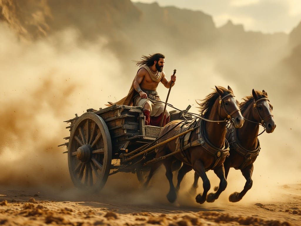 Biblical Jewish Warrior in Chariot, 7th Century BCE