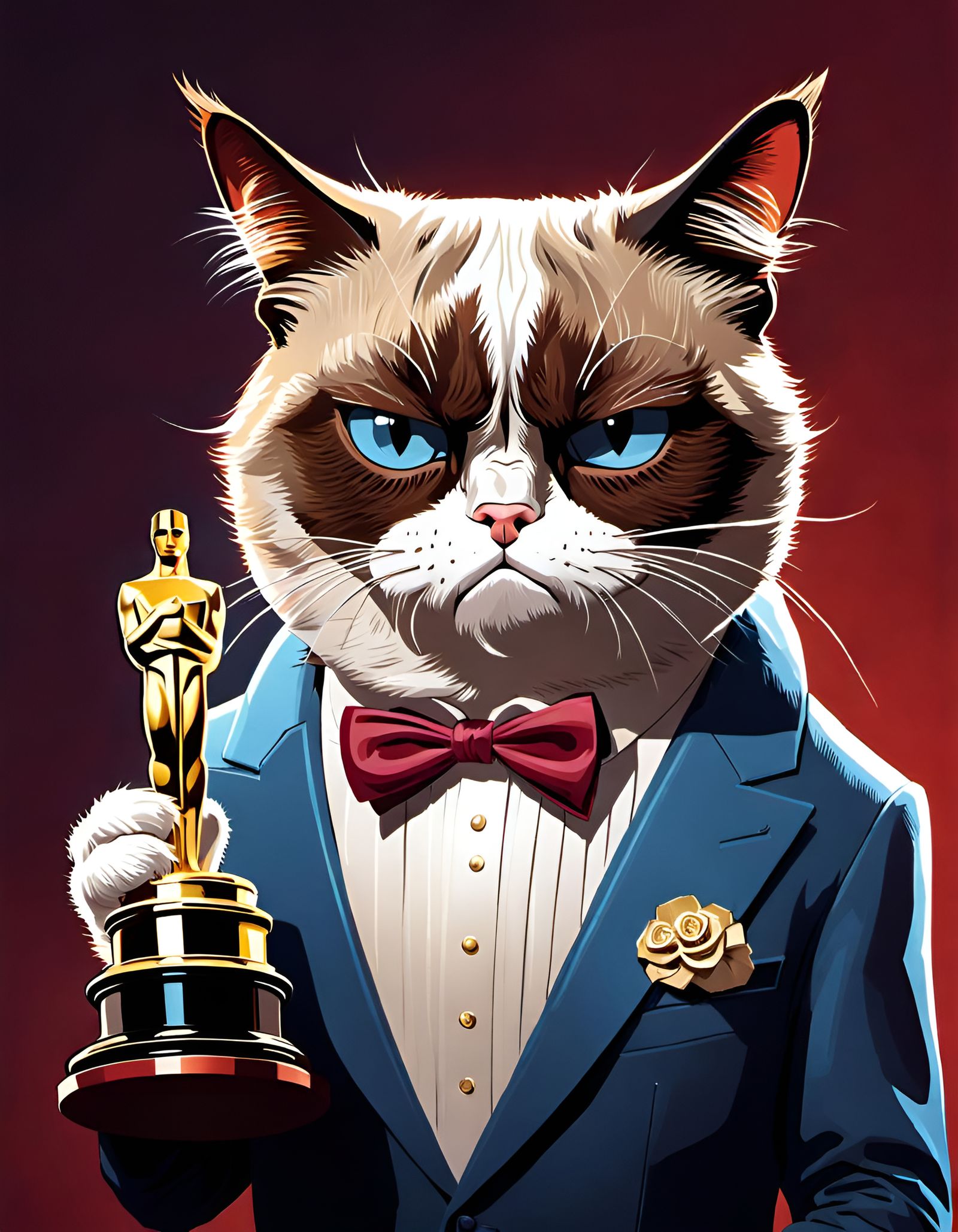 Grumpy Cat Wins Oscar: Digital Art in Multiple Styles