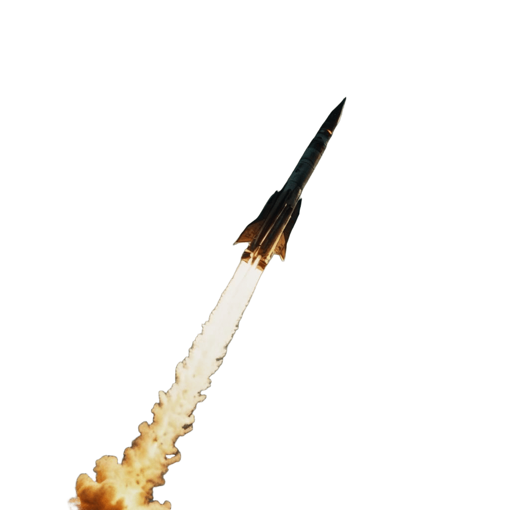 Dramatic Missile in Cinematic Film Still