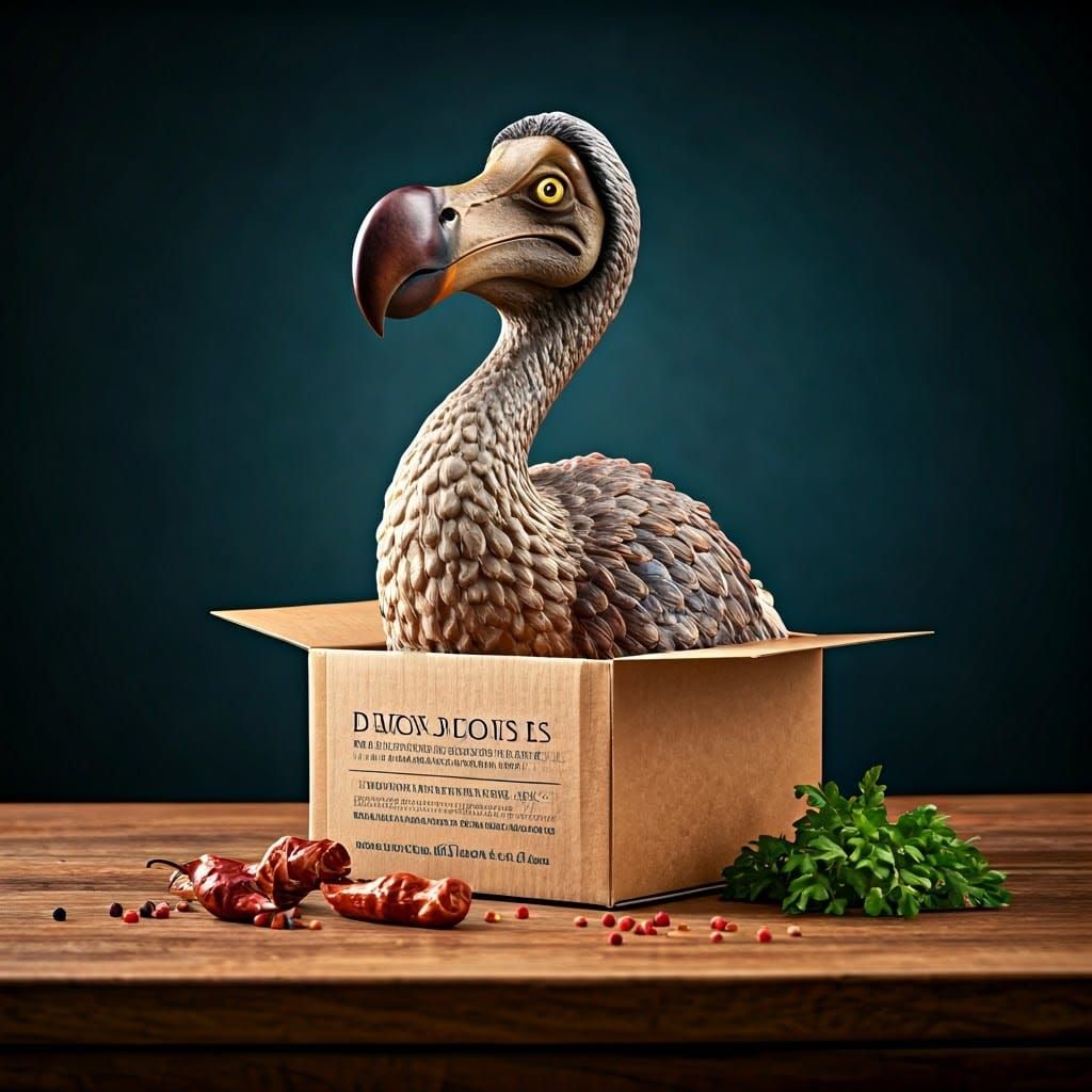 Chef Advertises Dodo Legs in Zero Entropy Packaging