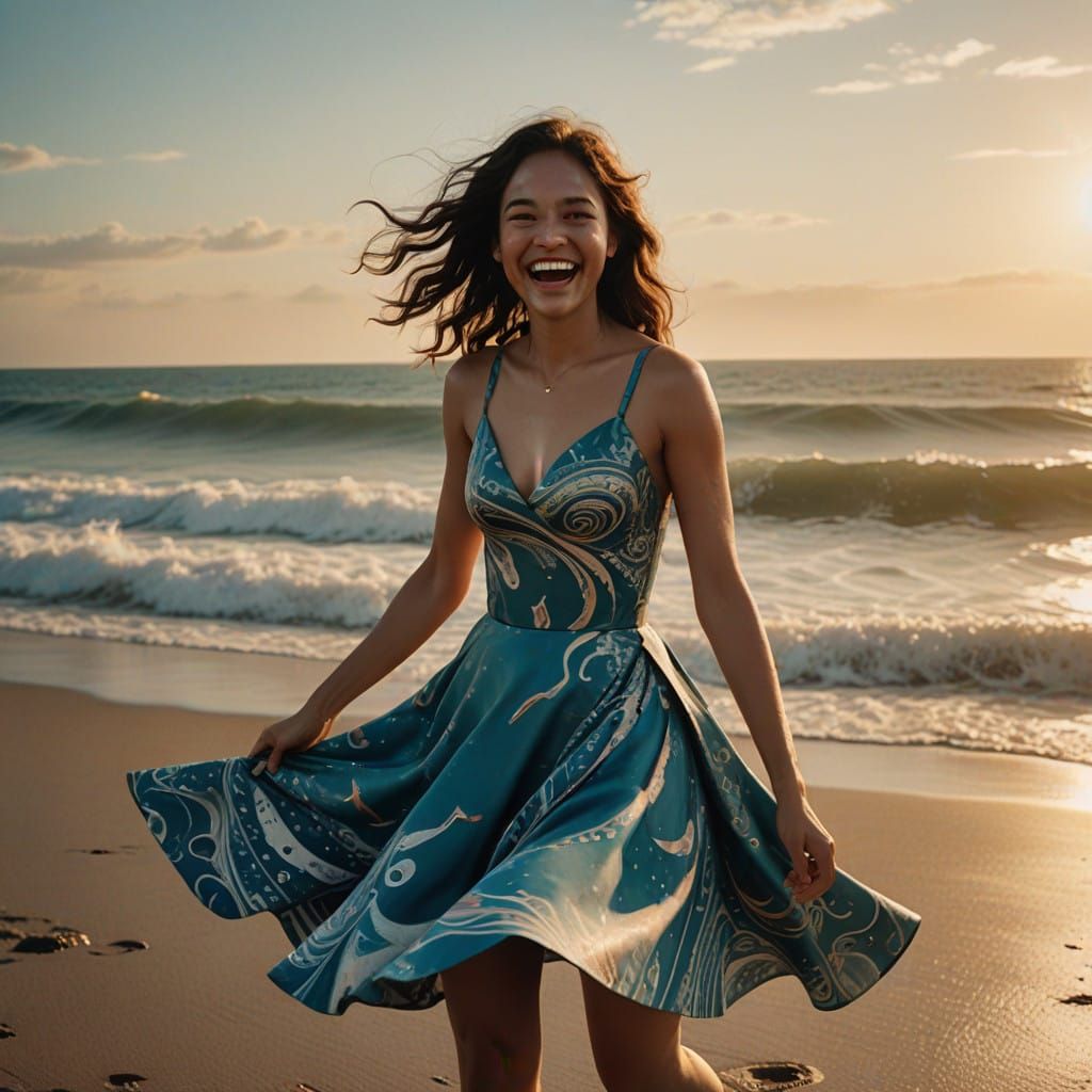 Dolphin-Inspired Mermaid Sighting on the Red Carpet