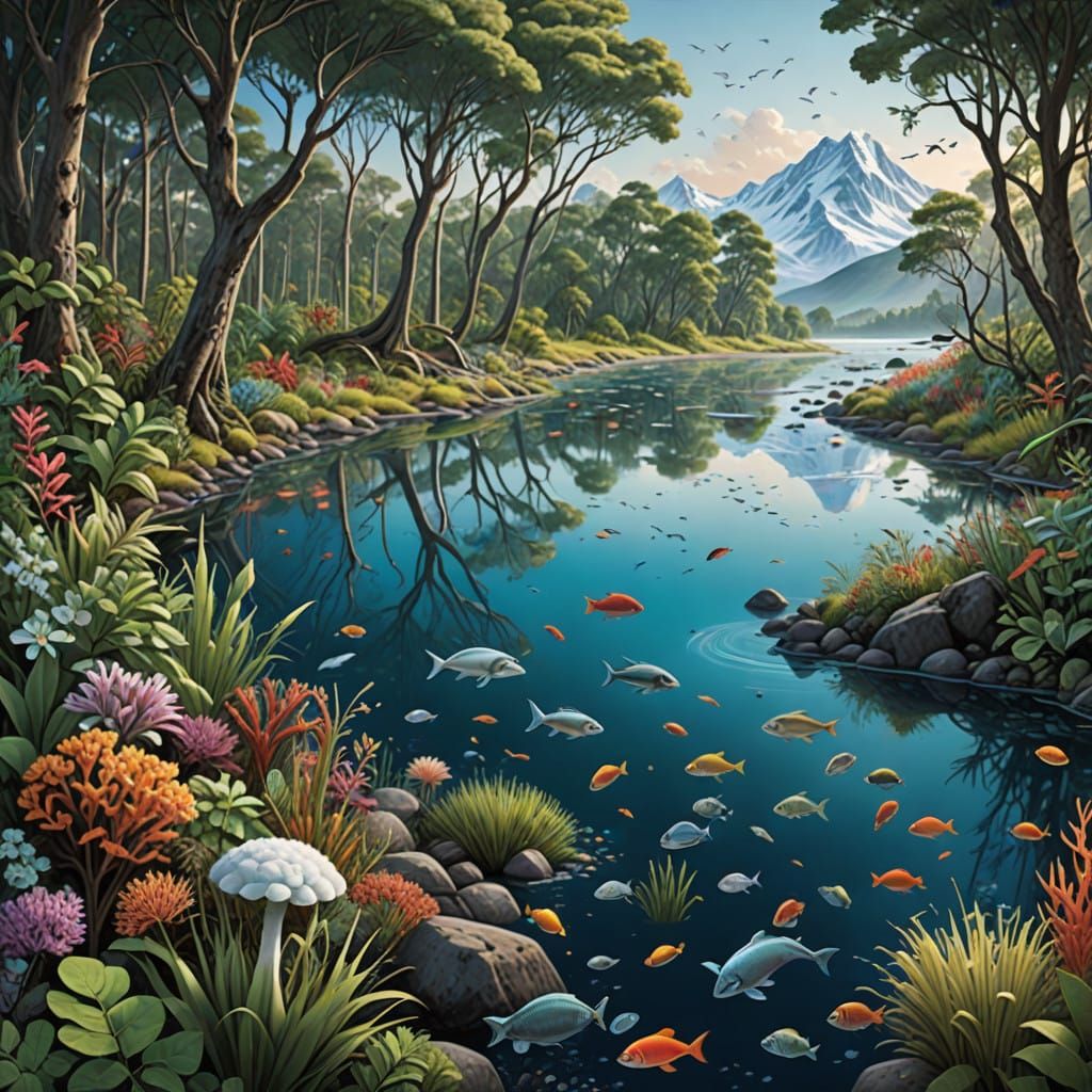 Interconnected Nature Ecosystems in Harmony