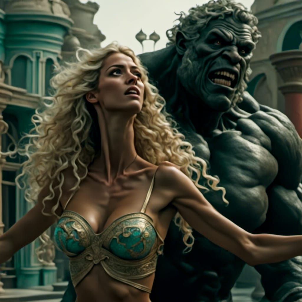 Persephone Held by Ogre Outside Nightclub