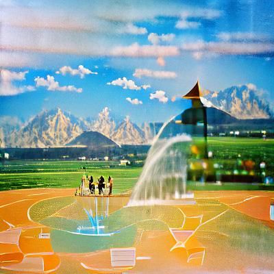 Mountains, Friendship, and Fountains in Kodak Ektar Style